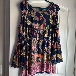 Vibrant Paisley Sleeveless Blouse